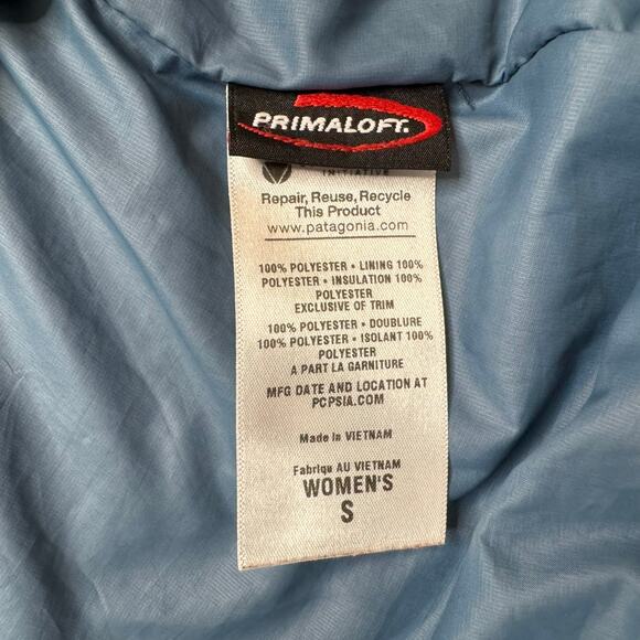 PATAGONIA Womens Nano Puff Pullover Quilted Jacket Water Blue Size Small #84025 - Picture 7 of 11